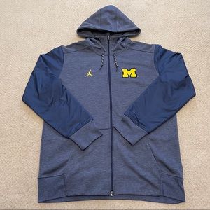 Jordan Michigan On-Field Zip-Up Hoodie- Men’s Large